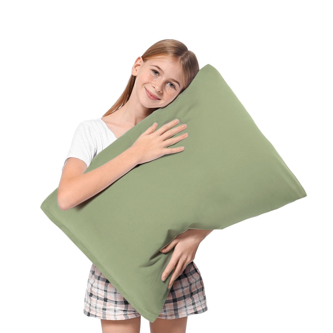 Unique Bargains 2-Piece Soft Microfiber Pillowcases, King, Sage