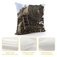 thumbnail image 4 of YINGXI Throw Pillow Cushion Cover, Canada Railways Photo Freight Machine Print, Decorative Square Accent Pillow Case, Black Grey 24x24in, 4 of 5