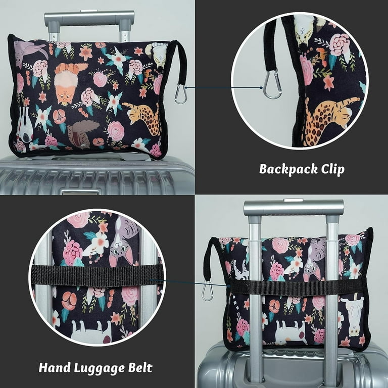 Travel Blanket Airplane Compact with Bag Luggage Strap and