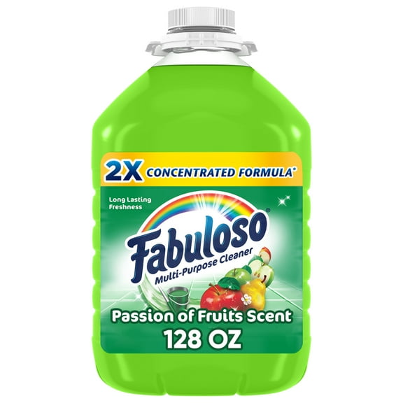 Fabuloso Multi-Purpose Cleaner, 2X Concentrated Formula, Passion of Fruits Scent, 128 oz