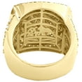 thumbnail image 4 of 10K Yellow Gold Round & Baguette Diamond Square Statement Pinky Ring 3.95 CT., 4 of 5