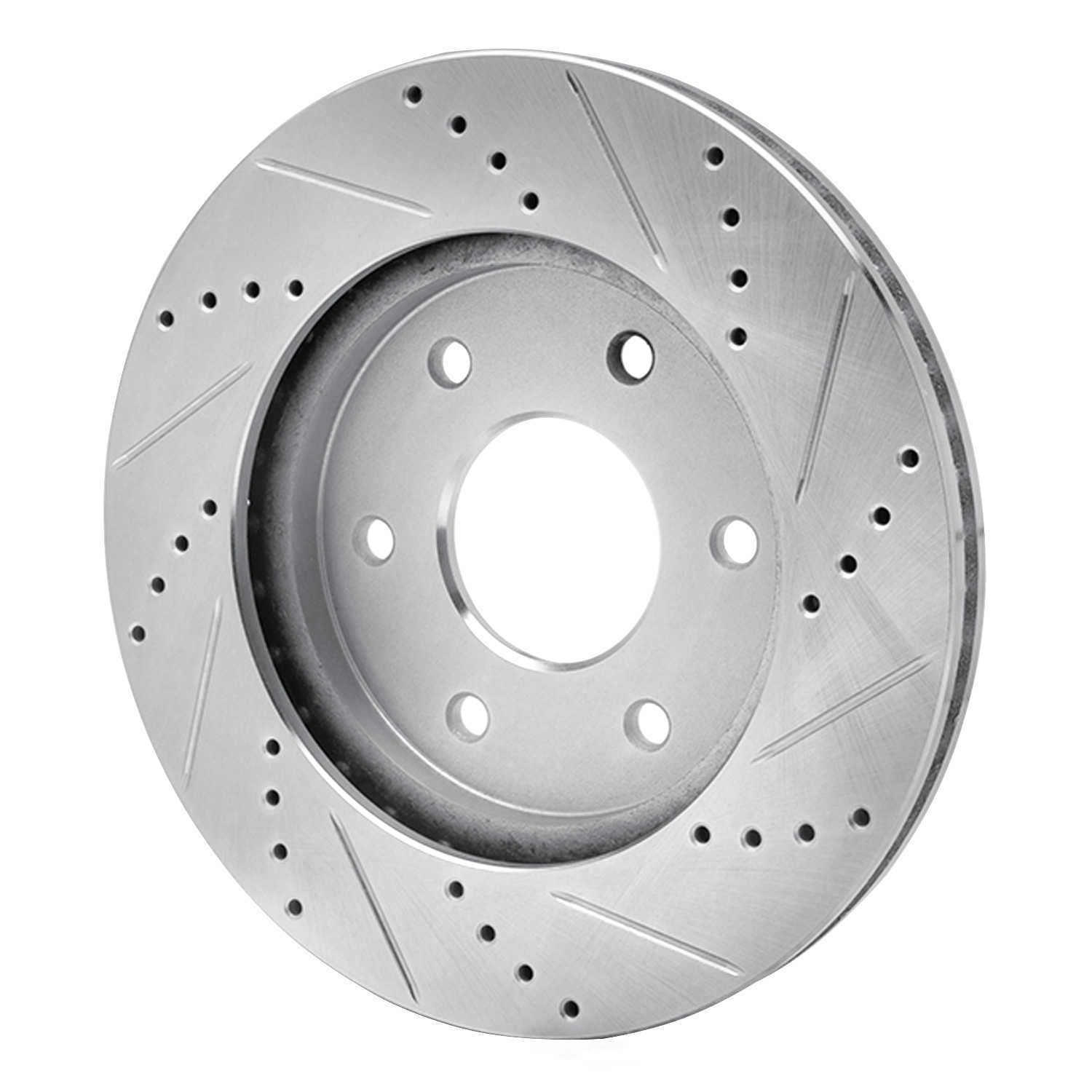 Dynamic Friction Company 631-67091L DFC Brake Rotor - Drilled And Slotted - Silver