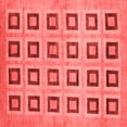 thumbnail image 1 of Ahgly Company Machine Washable Indoor Square Abstract Red Modern Area Rugs, 8' Square, 1 of 4