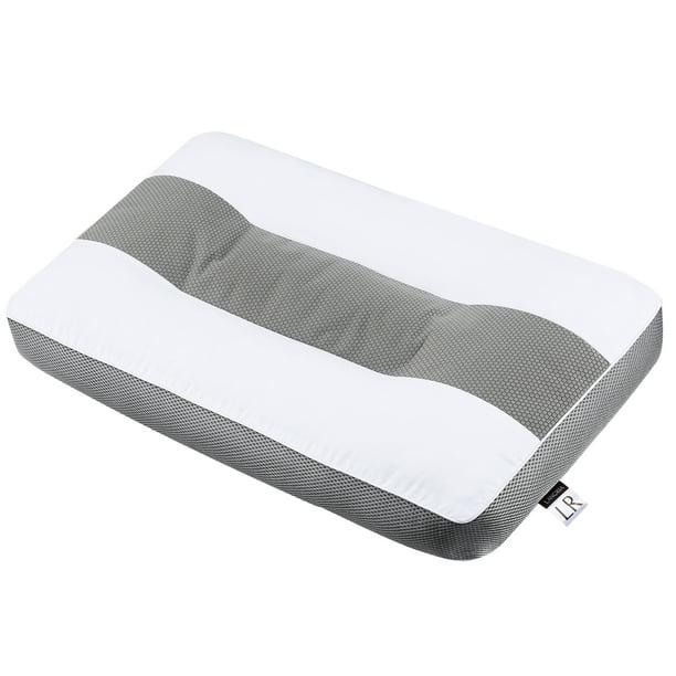 LANGRIA Orthopedic Cervical Pillow for Neck Pain, Gusseted Neck Support Bed Pillow for Side and