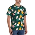 thumbnail image 4 of Yiaed Tropical Fruit Print Mens Short Sleeve Tight Fit T-Shirt, Crewneck Casual Tee-XX-Large, 4 of 5