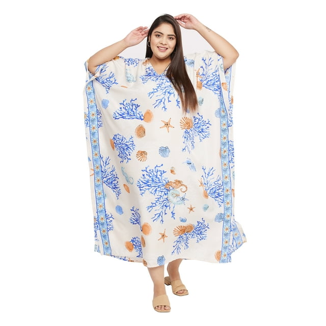 Caftans pour Femmes Longue Maxi Grande Taille Robe Caftans Manches 3/4 Robes pour Dames Filles en Ligne