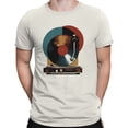 thumbnail image 2 of Retro Vinyl Record Player Men's Off-White T-shirt, 2 of 3