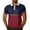 Navy, variant on Yiaimeir Men's Stylish Color Block Polo T-Shirt Short Sleeve Casual Golf T-Shirt Breathable Cotton Blend Red and Green Streetwear,Size S-2XL