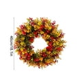 thumbnail image 3 of Bfogop Fall Wreath 17 Inch Artificial Autumn =Wreaths with Orange Eucalyptus Maple Leaves Thanksgiving Harvest Fall Door Wreath for Indoor Outside Farmhouse Window Wall Decor, 3 of 6