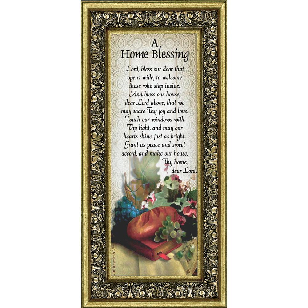 A Home Blessing Framed Poem for New Home Owners, God Bless This Home
