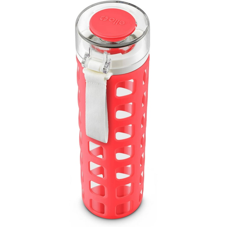 Ello Syndicate BPA-Free Glass Water Bottle with Flip Lid, 20 oz