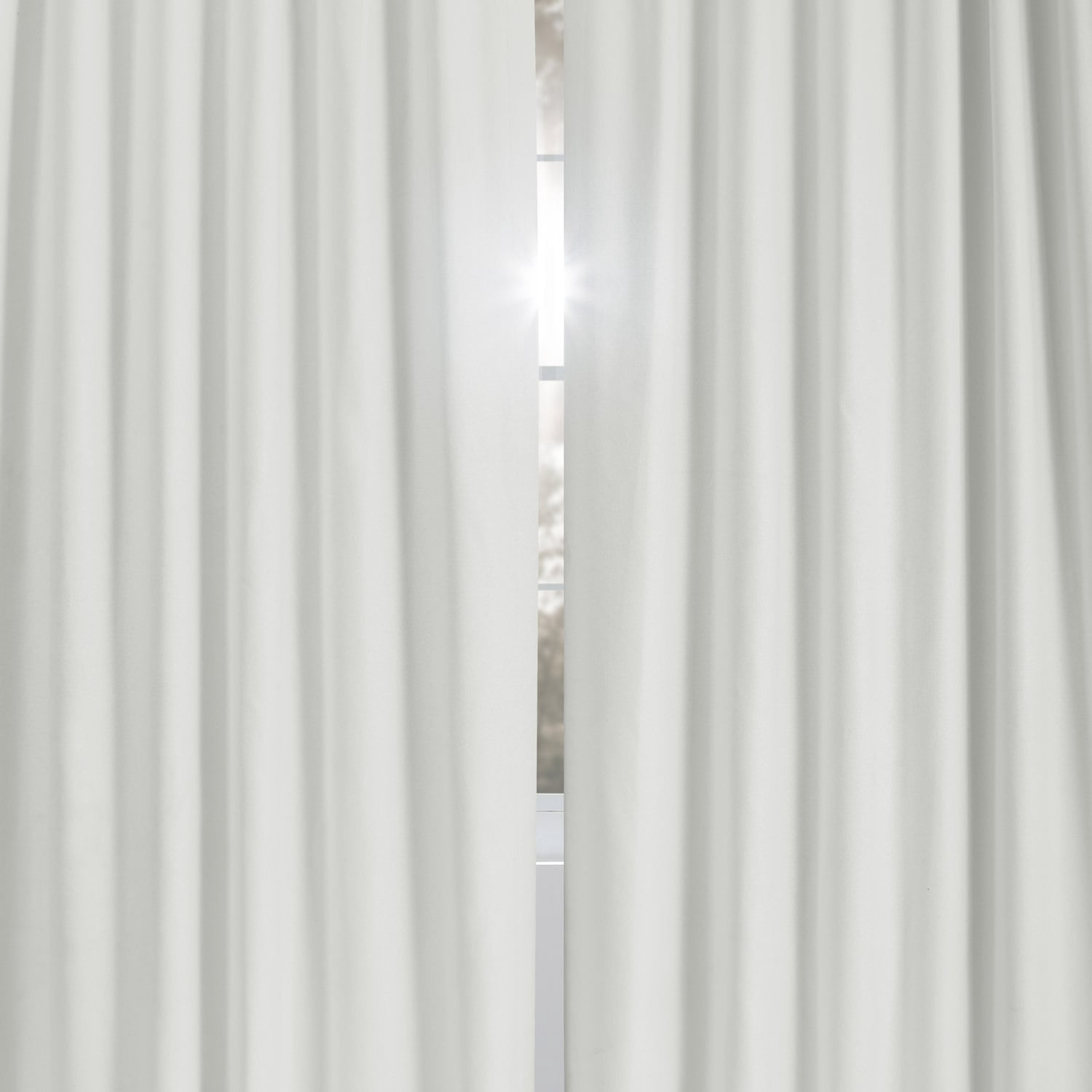 Starlight Off White Thermal Cross Linen Weave Blackout Grommet Curtain (1 Panel), Starlight Off White, 50W X 108L