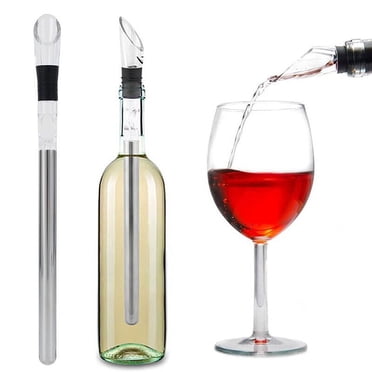 Paris Hilton 3-Piece Wine Chiller Set - Insulated Stainless Steel Chiller, Gold Corkscrew, Diamond Stopper, Charcoal Gray