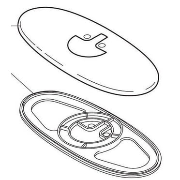 Delta RP47973SS Delta Escutcheon With Gasket - C-Spout (Stainless)