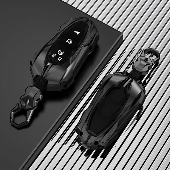 Heavy Duty Key Fob Cover Case with Keychain for Ford F150, Mustang, Explorer, Edge, Fusion, Lincoln MKZ, MKC, MKX – Key Shell Protector and Accessory