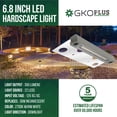 thumbnail image 2 of GKOplus Hardscape Light, Paver Wall Light, 6.8 Inches Step Lighting, Integrated 4W 2700K LED Light Source, Solid Powder Coated Die-cast Aluminum Housing, 12V AC/DC, Gray, UL Listed, 2 of 6
