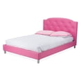 thumbnail image 3 of Baxton Studio Canterbury Faux Leather Tufted Queen Platform Bed, 3 of 5