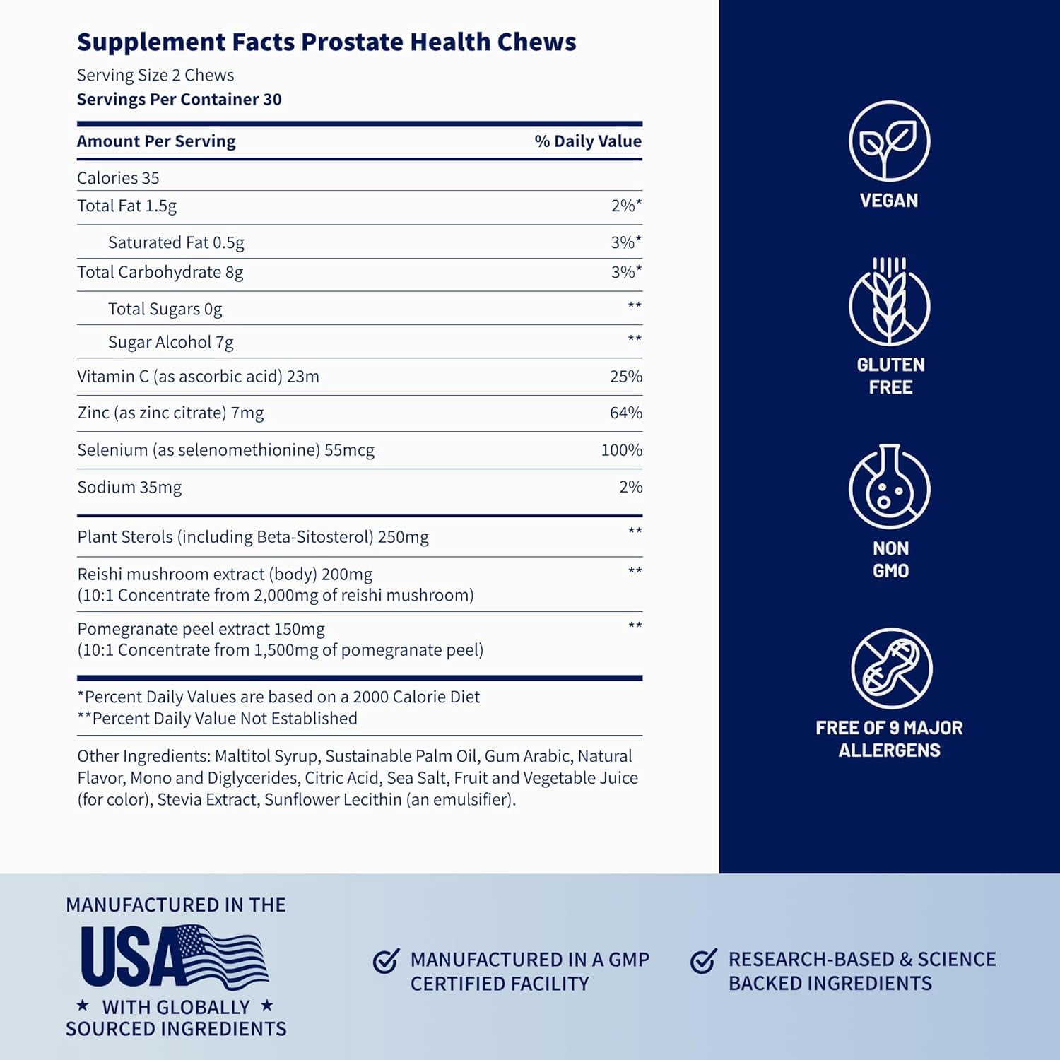 Snap Supplements Prostate Chews, Plant Sterol, Reishi, Supports Prostate and Urinary Wellness, 60 Sugar Free Soft Chews, Pomegranate-Berry Flavor