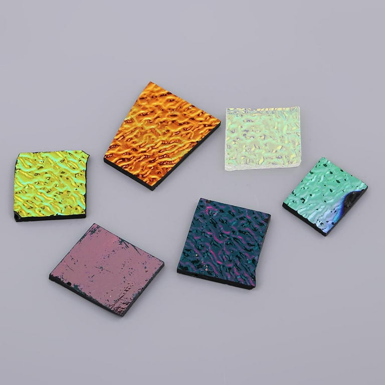 Dichroic Stained Glass - 6-Inch Square Sheets for Art