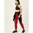 thumbnail image 5 of DressBerry - By Myntra Women Red Regular Fit Track Pants Solid Pure Cotton Ready to Wear Cargos Joggers With Elasticated Waistband And Drawstring Closure, 5 of 8