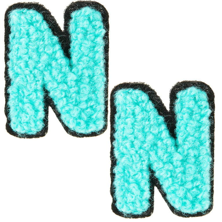 Bright Creations 52 Pieces Iron On Letters for Clothing, 2 Sets A-Z  Chenille Letter Patches for Jackets & Denim, 5 Colors, 1 Inch
