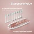 thumbnail image 6 of AquaSonic Vibe Electric Toothbrush Set - ADA Accepted, Rechargeable, 4 Modes, Travel Case, 8 Brush Heads - Pink, 6 of 7