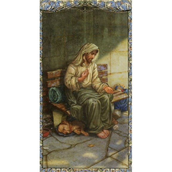 A Prayer for the Homeless N holy card - laminated - Pack of 25