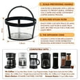 thumbnail image 6 of Reusable Coffee Filters, 3 Packs for 5 Cup Coffee Filter Nylon Material Dishwasher Safe Coffee Basket, 6 of 7