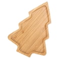 thumbnail image 2 of 1 Pc Christmas Service Plate Cartoon Home Dish Bamboo Salad Plate (Wood Color), 2 of 7