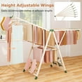 thumbnail image 6 of Costway Foldable Metal Laundry Drying Rack with Height Adjustable Wings, 20 Drying Rails Beige, 6 of 11