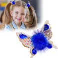 thumbnail image 1 of Horquilla de mariposa voladora 2024, nuevas pinzas para el pelo coloridas y brillantes para niñas pequeñas, lazos para el pelo de mariposa con bolas de peluche para niñas, accesorios para el pelo de m, 1 of 7