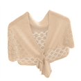 thumbnail image 4 of Shawl Wrap Versatile Outerwear Lace Knit Cape Lightweight Cardigan Sun Cover Up Jacket for Dresses to Cover Arm, 4 of 4