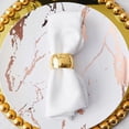 thumbnail image 5 of BalsaCircle 4 Pieces Hammered Napkin Rings Table Top Decorations Party Events, 5 of 8