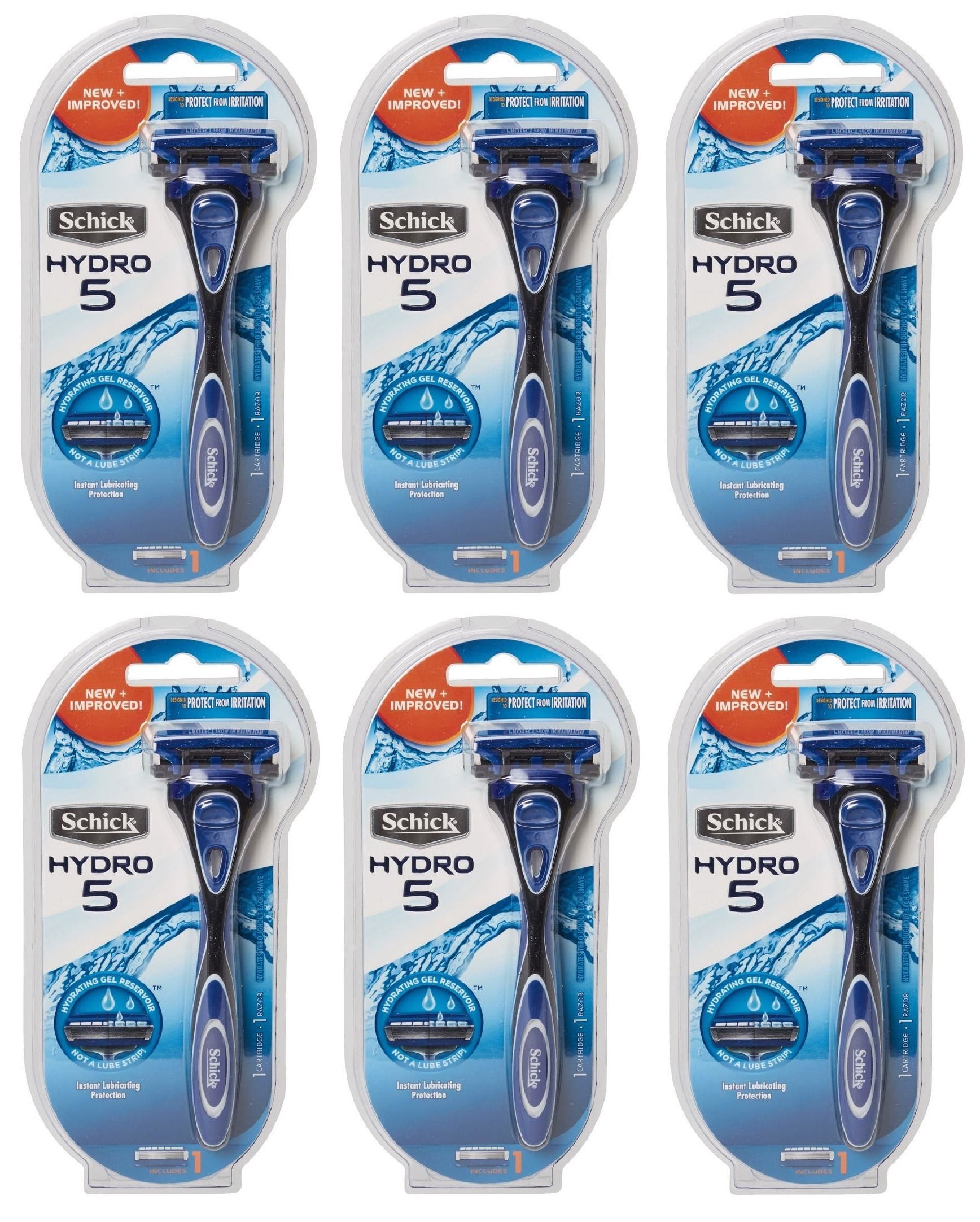 3 pack) Schick Hydro 5 Razor with 1 Refill Cartridge - Walmart.com