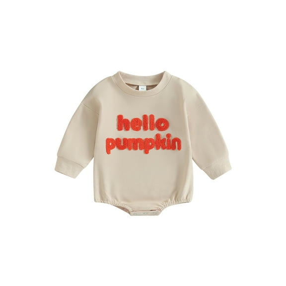 Bagilaanoe Newborn Baby Boy Girl Clothes Romper Sweatshirt Long Sleeve Bodysuits Letter Embroidery Pullover 3M 6M 12M 18M Infant Casual Tee Tops