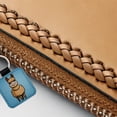 thumbnail image 3 of Llama Cute Faux Leather Square Keychain, 3 of 7