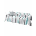 thumbnail image 2 of Aqua Grey Stripe Sofa Covers for 3 Cushion Couch,Washable Sectional & L Shape Couch Covers for Dog/Cat/Kid,White Boho Geometric Minimalist Casual Art Non Slip Sofa Slipcover Futon Cover 71x150, 2 of 8