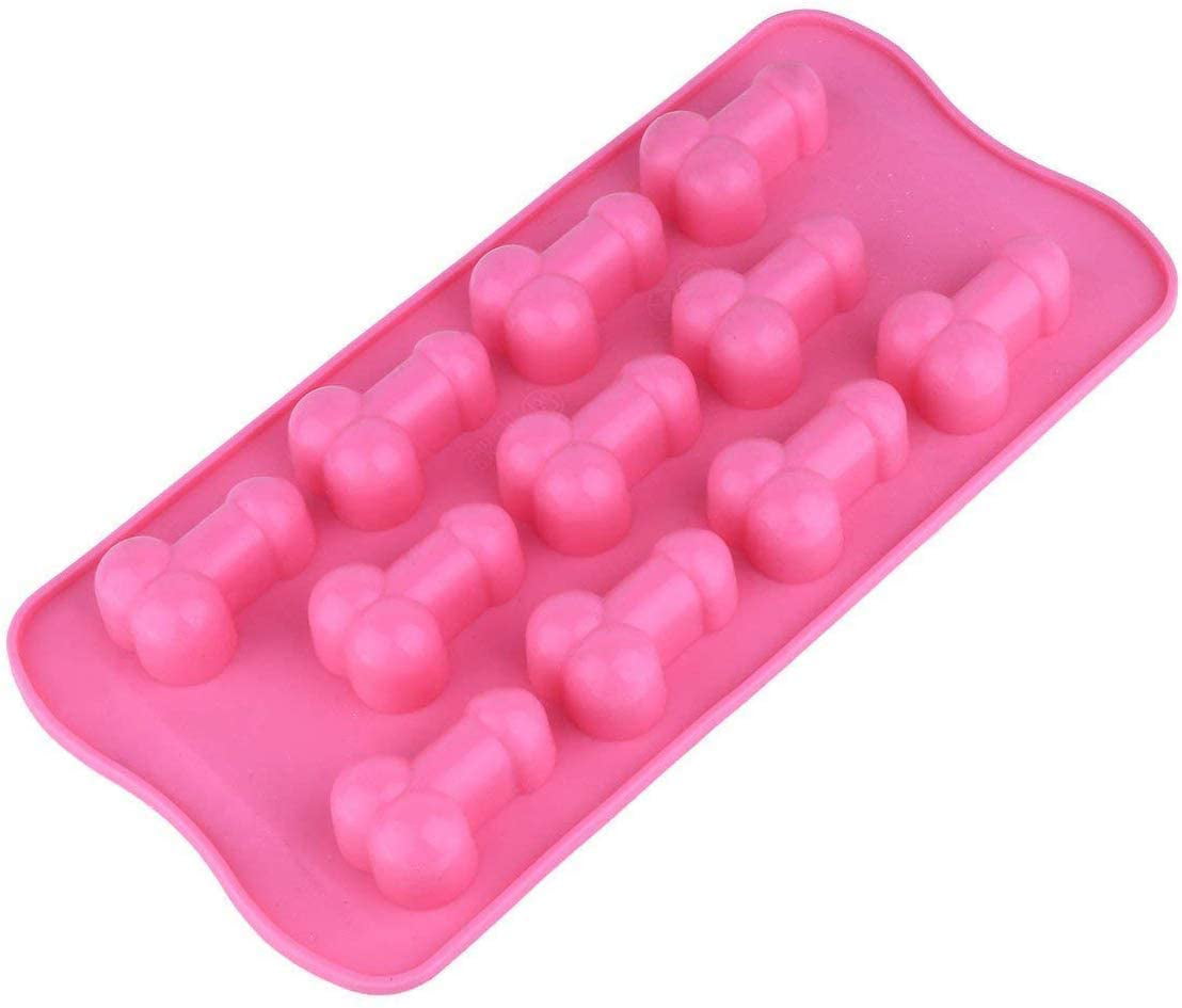 2 Pcs 11-in-1 Funny Shape Silicone Mold for Summer Birthday Single Party Baking Pan Handmade DIY Mousse Chocolate Fondant Soap Cake Ice Cube Mould Tool Novelty Cake Pans Set Kit