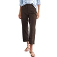 thumbnail image 4 of Women's High Waisted Cropped Linen Pants Straight Leg with Pockets Business, 4 of 9