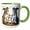 Green/White, variant on 3drose, Funny Cute Cool Greyhound Dogs Drinking Martinis Pets Abstract, 11oz Magic Transforming Mug
