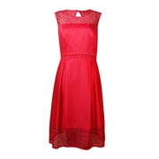 Calvin Klein Women's Illusion Lace-Net A-Line Dress