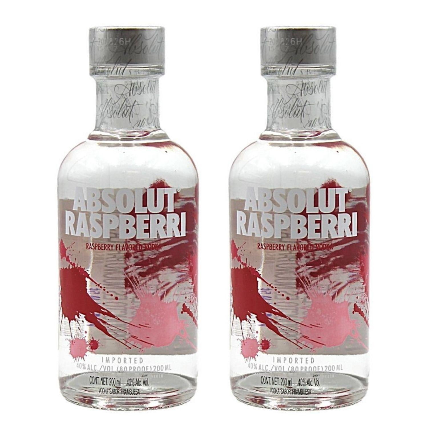 Pack de 2 Vodka Absolut Rasperri 200 ml | Walmart en línea