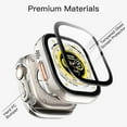 thumbnail image 2 of JETech Case with Screen Protector Compatible with Apple Watch Ultra 2/1 49mm, Overall Protective Cover, Built-in Tempered Glass Film High Sensitivity, 2 Pack (Clear), 2 of 6