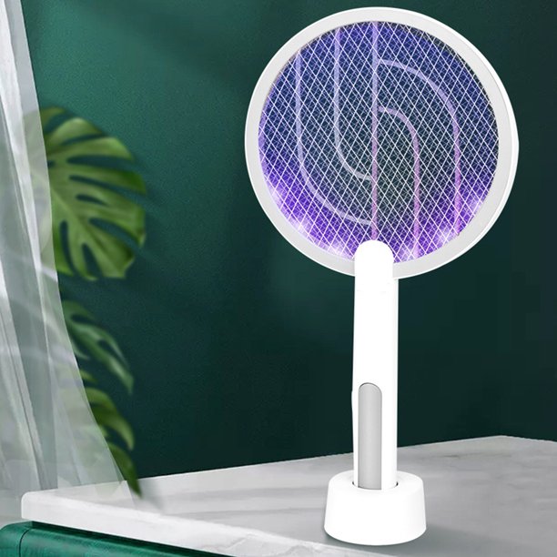 Teissuly Electric Fly Swatter Racket, 2 In 1 Smart Bu-g With USB Rechargeable Base, Powerful Mosquitoe Trap Lamp With 3-Layer Mesh For Home, Bedroom Teissuly WER202310232563