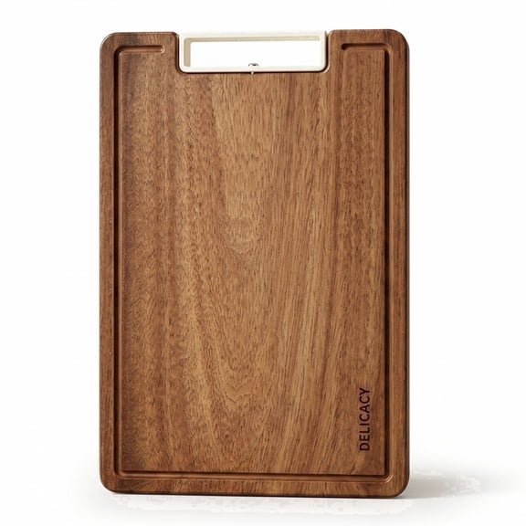 KSENDALO Sapele Wood Cutting Board 15.75 × 11.02 × 0.91 inch, Solid Hardwood Double-Sided Chopping Board with Deep Juice Groove