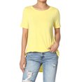 thumbnail image 1 of TheMogan Women's PLUS Basic Crew Neck Round Hem Short Sleeve Draped Jersey Tee, 1 of 6