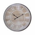 thumbnail image 2 of Yosemite CL19012137 Home Decor Rustic Age Oversize Wall Clock In Wood - Multicolor, 2 of 4