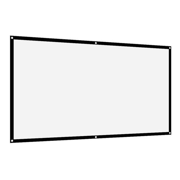 Pantalla de proyección de poliéster blanco suave, antiarrugas, portátil, de 16:9 (100 pulgadas)