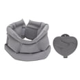 thumbnail image 2 of Bunblic Inflatable Travel Pillow Breathable Neck Support Pillow for Office Car Train grey, 2 of 7