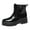 Black, variant on Rain Boots Women Stylish Rain Shoes Mid Calf Motorcycle Boots Durable Fashion Footwear for Outdoor Activities and Casual Wear 36 Size